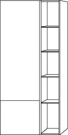 SA Stauraumschrank links 3way (BR182) 1360x600x345 Eiche-Kansas – Bild 2