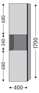 SA Hochschrank rechts 3way (BR117) 1700x400x345 Eiche-Natural-Touch – Bild 2