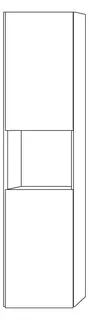 SA Hochschrank rechts 3way (BR117) 1700x400x345 Eiche-Natural-Touch – Bild 4