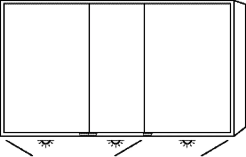 SA Alu-Spiegelschrank MILO Reflection (AU037) 750x1300x168 Sandgrau-Matt