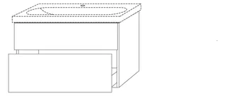 SA Waschtischunterbau mit Auszügen 3way (BR418) 586x870x467 Anthrazit-Matt – Bild 2