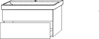 SA Waschtischunterbau mit Auszügen 3way (BR426) 588x550x447 Weiß-Soft
