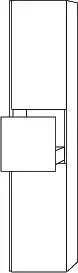 SA Hochschrank rechts 3way (BR103) 1700x350x345 Weiß-Soft – Bild 3