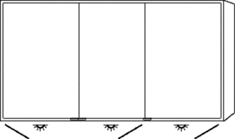 SA Alu-Spiegelschrank MILO Reflection (AU038) 750x1400x168 Weiß-Soft