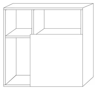 SA Würfelschrank 3way (BR552) 510x510x197 Eiche-Natural-Touch – Bild 4