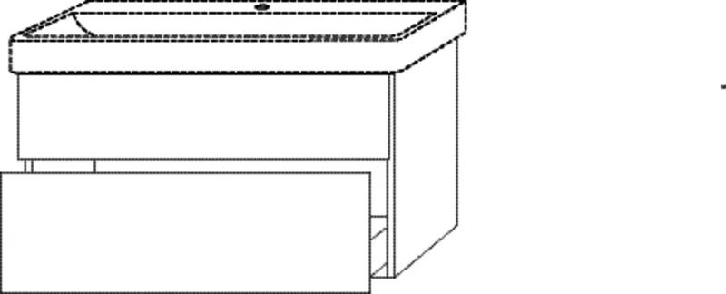 SA Waschtischunterbau mit Auszügen 3way (BR427) 588x950x447 Eiche-Tabak
