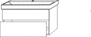 SA Waschtischunterbau mit Auszügen 3way (BR427) 588x950x447 Eiche-Tabak