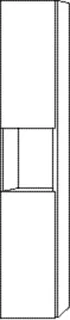 SA Hochschrank links 3way (BR112) 1700x300x345 Eiche-Tabak