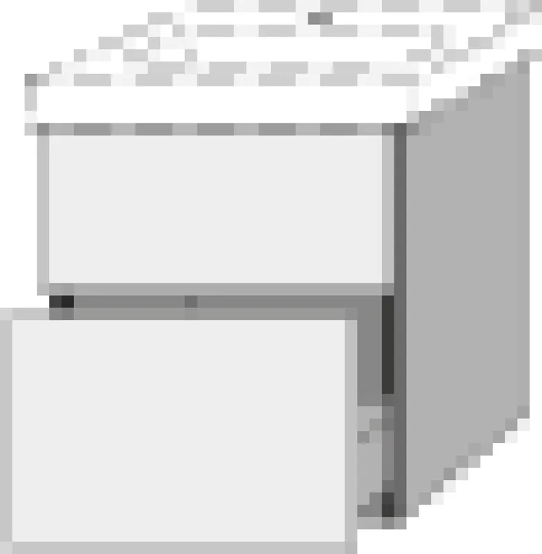 SA Waschtischunterbau mit Auszügen 3way (BR611) 593x500x417 Weiß-Soft