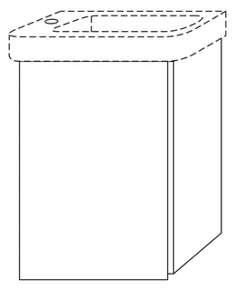 SA Waschtischunterbau links 3way (BR626) 510x340x202 Eiche-Natural-Touch – Bild 2