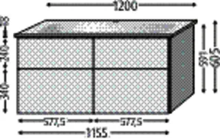SA Set Keramik-Waschtisch 3way (BP327) 591x1155x477 Graphit-Matt – Bild 4