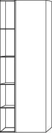 SA Stauraumschrank rechts 3way (BR181) 1700x600x345 Eiche-Natural-Touch