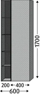 SA Stauraumschrank rechts 3way (BR181) 1700x600x345 Eiche-Natural-Touch – Bild 4