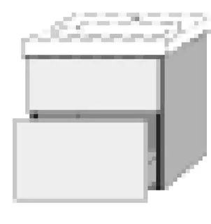SA Waschtischunterbau mit Auszügen 3way (BR573) 591x560x462 Weiß-Soft – Bild 2