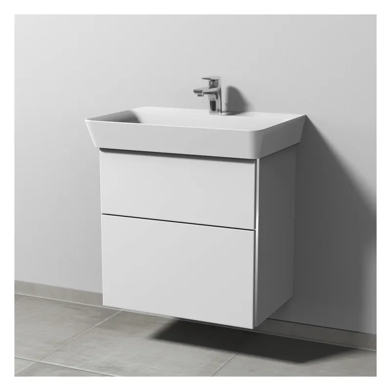 SA Waschtischunterbau mit Auszügen 3way (BR649) 582x580x402 Weiß-Soft
