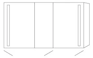 SA Alu-Spiegelschrank ALEX Reflection (AU317) 750x1300x172 Aluminium-farbig – Bild 2