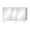 SA Alu-Spiegelschrank ALEX Reflection (AU317) 750x1300x172 Aluminium-farbig – Bild 4