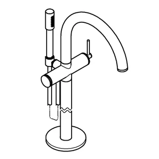GROHE EH-Wannenbatterie Atrio 24368 FMS Bodenmontage warm sunset gebürstet – Bild 3