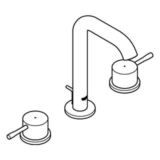 GROHE 3-L-EH-Waschtischbatterie Essence 20296_1 Zst.-Abl.-grt.hard graphite geb. – Bild 3