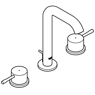 GROHE 3-L-EH-Waschtischbatterie Essence 20296_1 Zst.-Abl.-grt.hard graphite geb. – Bild 4
