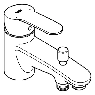 GROHE EH-Wannenbatt. Eurostyle C 33614_2 Einlochmontage chrom – Bild 2