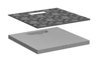 HG befliesbares Duschelement Board 1000/1000 mit Installationsset
