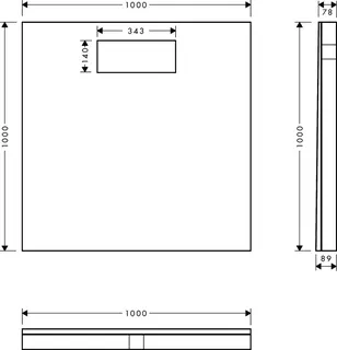 Hansgrohe befliesbares Duschelement Board 1000/1000 mit Installationsset – Bild 5