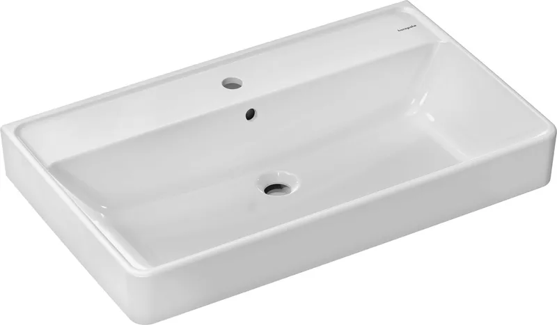 Hansgrohe Waschtisch Xanuia Q 800x480mm m.Hahnloch u.Überlauf weiß