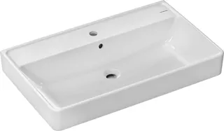 HG Waschtisch Xanuia Q 800x480mm m.Hahnloch u.Überlauf weiß