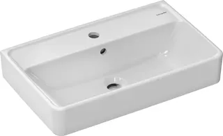 Hansgrohe Waschtisch Compact Xanuia Q 600x370mm mit Hahnloch und Überlauf weiß