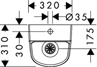 Hansgrohe Urinal EluPura Original S m.Zul.v.oben.Abl.nach unt/hin.spülr.we – Bild 2