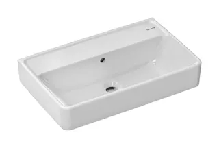 Hansgrohe Waschtisch Compact Xanuia Q 600x370mm ohne Hahnloch m.Überlauf weiß – Bild 2