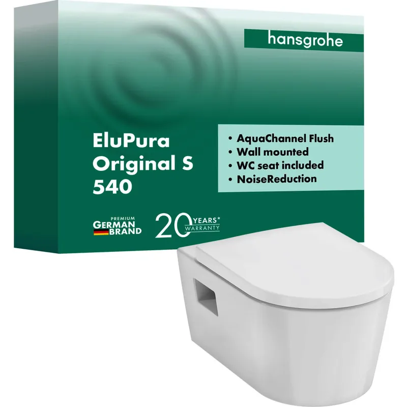 Hansgrohe Wand WC Set EluPura Original S540 mm ACF WC-Sitz m.Sc./QR we