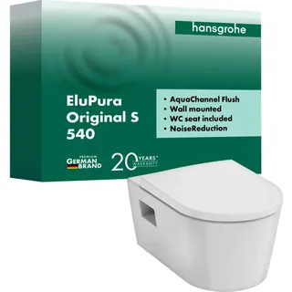HG Wand WC Set EluPura Original S540 mm ACF WC-Sitz m.Sc./QR we