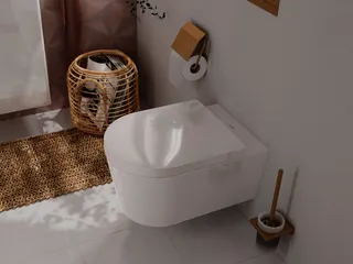 Hansgrohe Wand WC Set EluPura S 540 mm AquaFall Flush w.WC-Sitz SC/QR wh – Bild 4