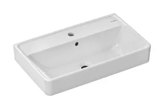 Hansgrohe Waschtisch Compact Xanuia Q 650x390mm mit Hahnloch u.Überlauf weiß – Bild 2