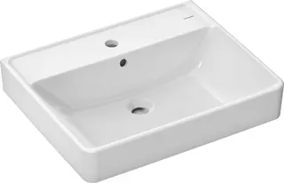 HG Aufsatzwaschtisch geschli.Xanuia Q 600x480mm m.Hahnloch u.Überlauf weiß