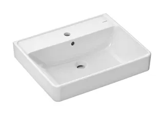 Hansgrohe Aufsatzwaschtisch geschli.Xanuia Q 600x480mm m.Hahnloch u.Überlauf weiß – Bild 2
