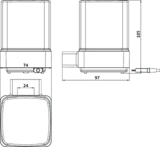 Sensor Seifenspender aktiv4YOU, chrom/Glas satiniert – Bild 2