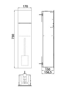 Emco WC-Modul asis pure 28401 Unterputz, Anschlag rechts 730mm we matt – Bild 4