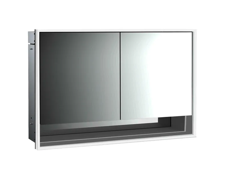 Emco Lichtspiegelschrank loft 06219 Unterputz, 2trg. 1200 mm alu/we