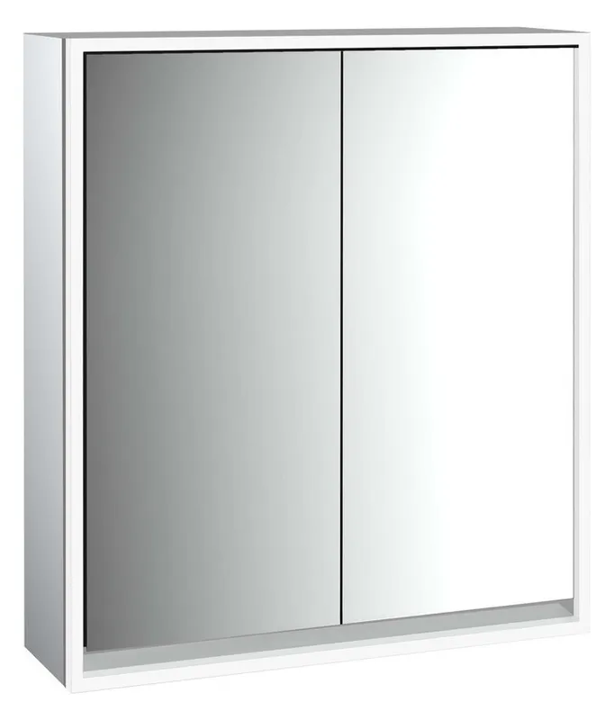 Emco Lichtspiegelschrank loft 06104 Aufputz, 2trg. 600 mm alu.