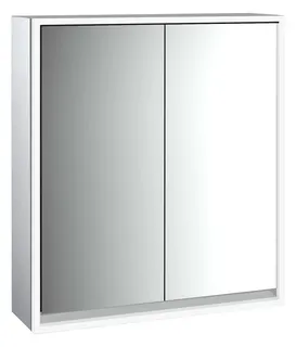 Emco Lichtspiegelschrank loft 06104 Aufputz, 2trg. 600 mm alu.