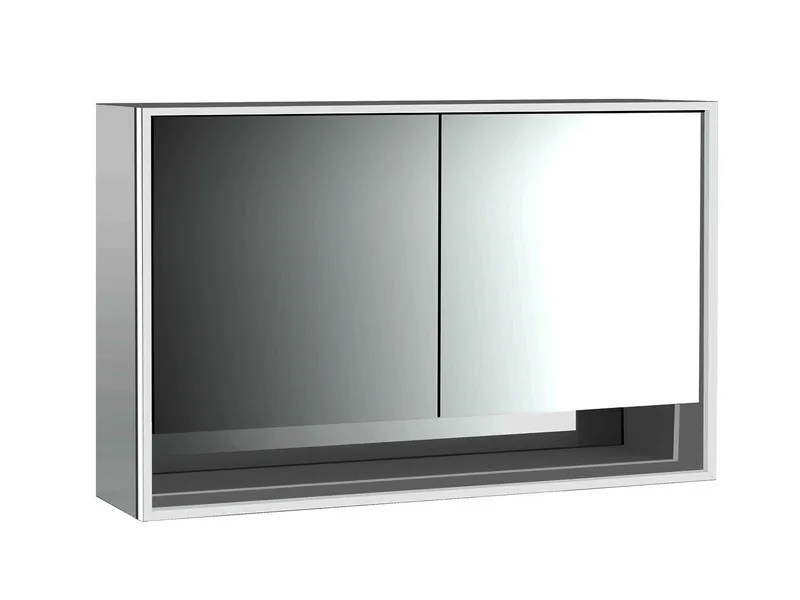 Emco Lichtspiegelschrank loft 06220 Aufputz, 2trg. 1300 mm alu/we