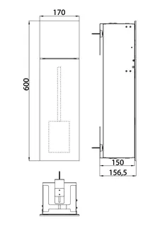 Emco WC-Modul asis pure 28403 Unterputz, Anschlag rechts 600mm we matt – Bild 5