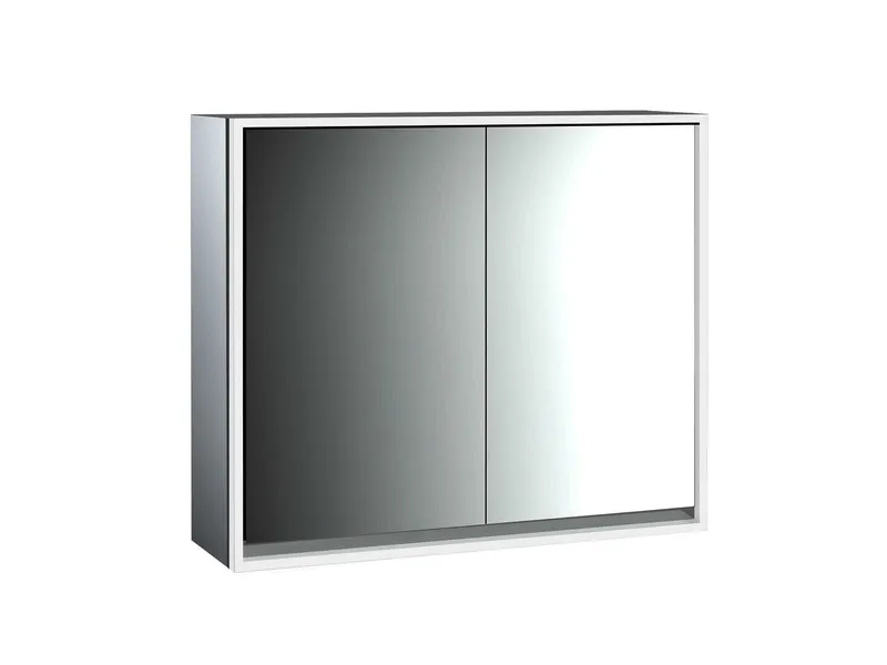 Emco Lichtspiegelschrank loft 06106 Aufputz, 2trg. 800 mm alu.