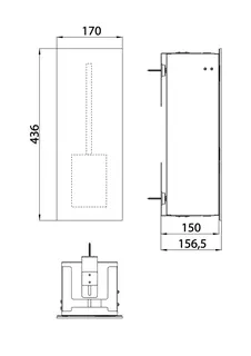 Emco Bürstengarnitur-Modul asis pure 28405 Unterputz, Anschlag rechts 435mm we matt – Bild 4