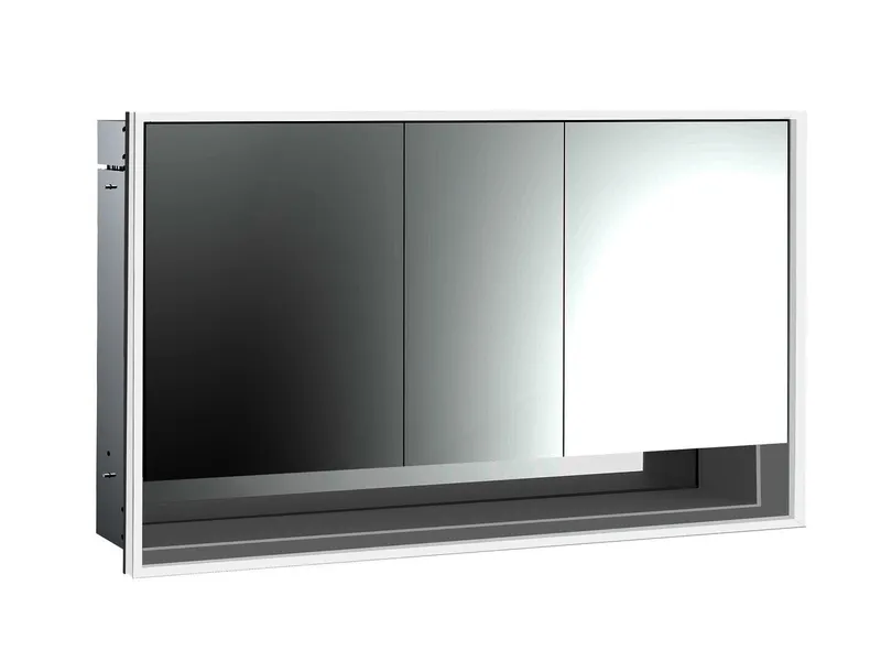 Emco Lichtspiegelschrank loft 06223 Unterputz, 3trg. 1600 mm alu/we