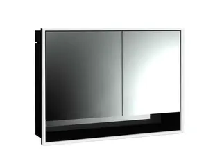 Emco Lichtspiegelschrank loft 13517 Unterputz, Tür breit links 1000 mm alu/schw