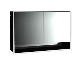 Emco Lichtspiegelschrank loft 13519 Unterputz, 2trg. 1200 mm alu/schw